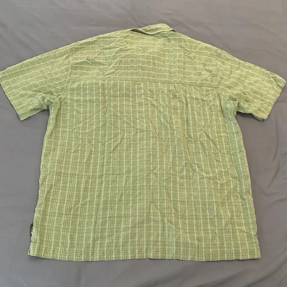Woolrich Shirt Mens XL Green Plaid Button Down Outdoor Short Sleeve Lightweight - Picture 6 of 7